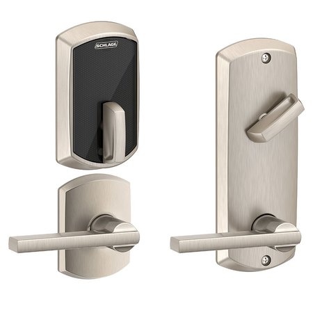 SCHLAGE ELECTRONICS Grade 2 Electric Deadbolt Lock, Includes Touchless, Bluetooth Smart Reader, Keyless, No Cylinder Ove FE410F GRW 40 LAT 619